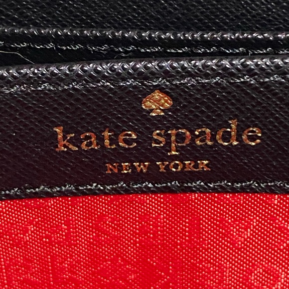 Kate Spade long bright stripe zip around wallet, EUC 8”x4”x1”, much storage - Picture 16 of 17